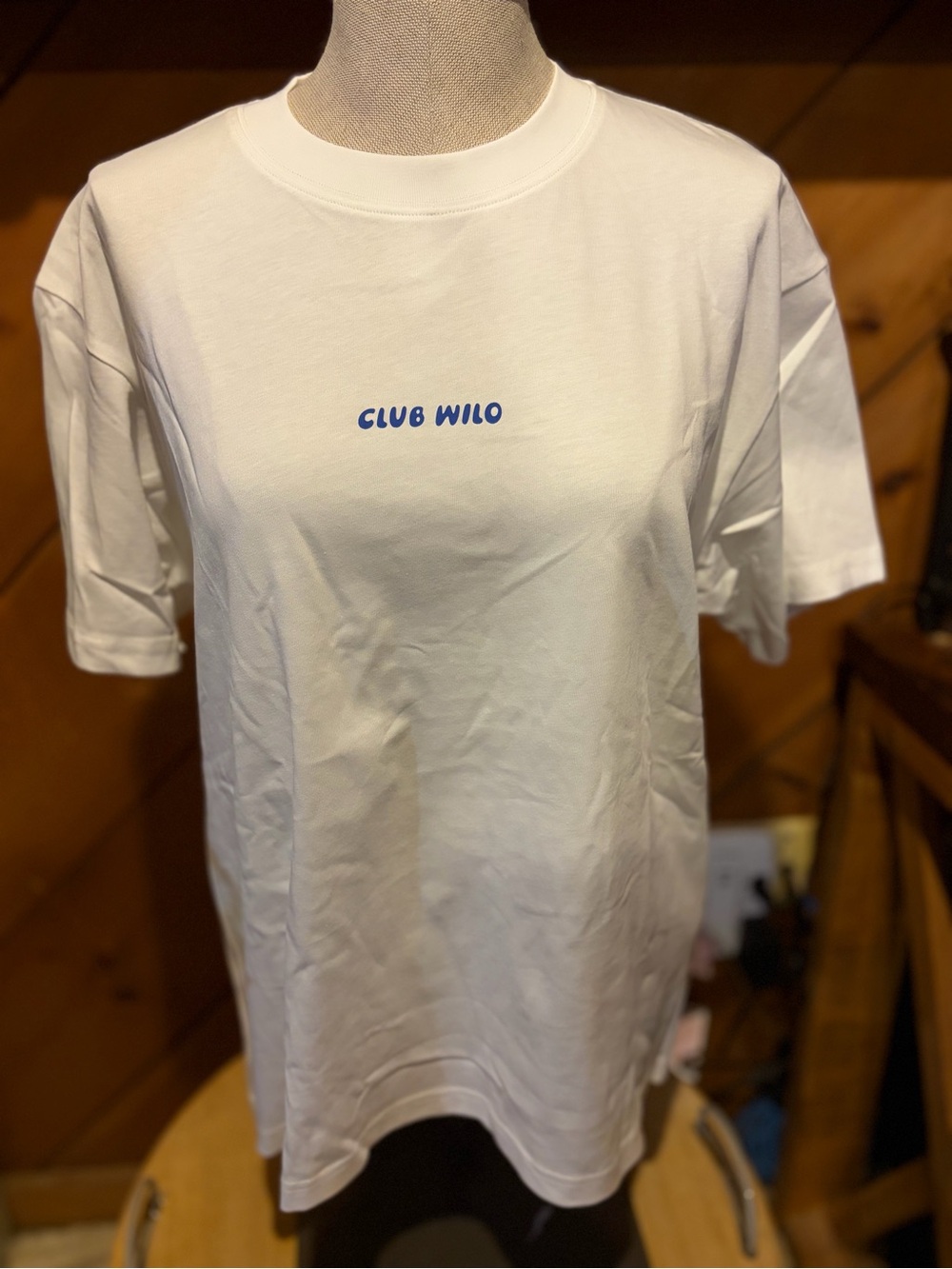WILO The Label White Tee with Blue Chest Logo